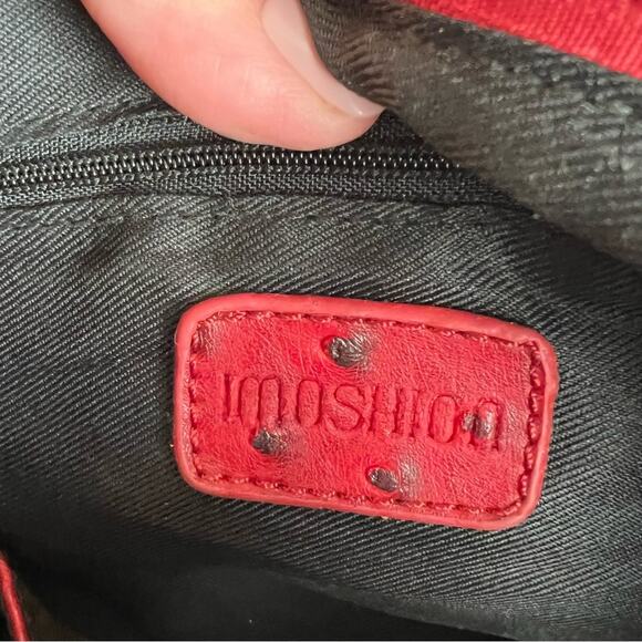 Imoshion Red Faux Ostrich Chain Link Handbag - Picture 15 of 16